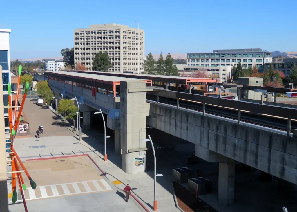 Walnut Creek station from south garage November 2019